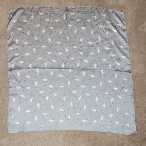 Gray Scarf with White llama Pattern